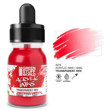 Acrylic Ink - Transparent Red