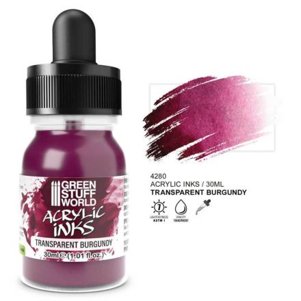 Acrylic Ink - Transparent Burgundy