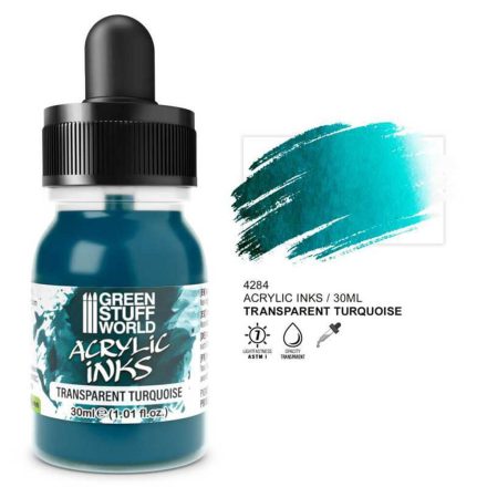 Acrylic Ink - Transparent Turquoise