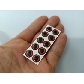 Hüllő - Piros Arany - 10mm Ø (15db/levél) 