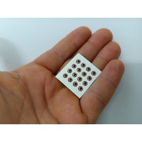 Hüllő - Piros Ezüst - 4mm Ø (16db/levél)