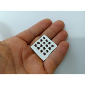 Hüllő - Piros Fekete - 4mm Ø (16db/levél)