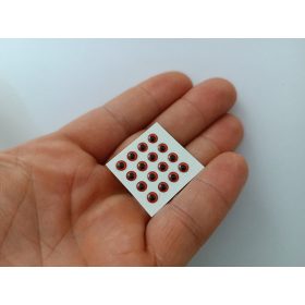 Kerek - Piros - 4mm Ø (15db/levél)