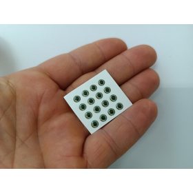 Natural - Türkiz - 4mm Ø  (16db/levél)