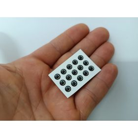 Hüllő - Fekete - 5mm Ø (15db/levél)