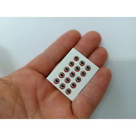 Hüllő - Piros Ezüst - 5mm Ø (15db/levél)