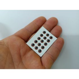 Hüllő - Piros Fekete - 5mm Ø (15db/levél) 