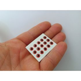 Kerek - Piros - 5mm Ø (15db/levél)