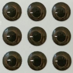 Natural - Sötét barna - 5mm Ø (15db/levél)