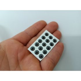 Hüllő - Fekete - 6mm Ø (15db/levél)