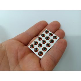 Hüllő - Piros Arany - 6mm Ø (15db/levél)