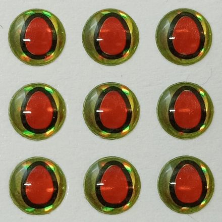 Hüllő-Piros Zöld-6mm Ø (15db/levél)