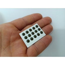 Natural - Sötét barna - 6mm Ø (15db/levél)