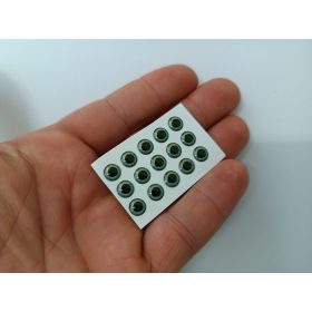 Natural - Türkiz - 6mm Ø  (15db/levél)