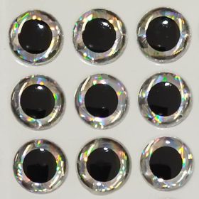 3D Ezüst, kerek - 10mm Ø (15db/levél)