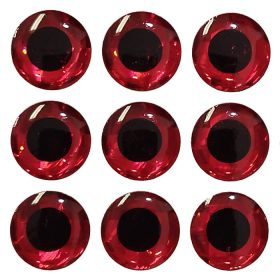 3D Piros, kerek - 10mm Ø (15db/levél)