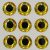3D Arany, kerek - 10db - 3mm