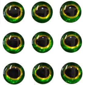 Hüllő - Zöld arany - 7mm Ø (15db/levél)