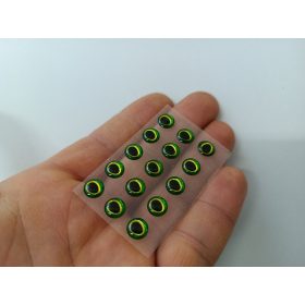 Hüllő - Zöld arany - 7mm Ø (15db/levél)