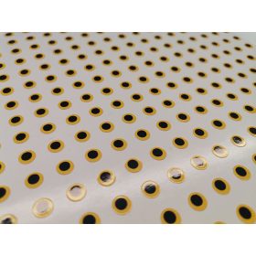 7mm, Flat Eye - sárga - 100db