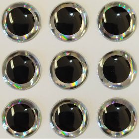 3D Ezüst, kerek(nagy pupilla) - 8mm Ø (15db/levél)