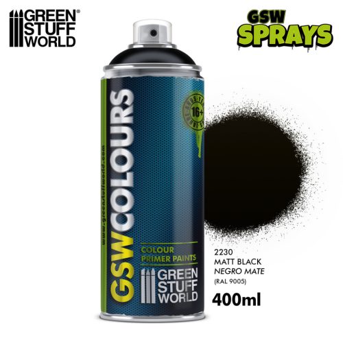 Green Stuff world - Alapozó spray - Fekete